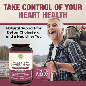 Advanced Cholesterol Health Complex with Plant Sterols. Cholesterol & Lipid Support Supplement for Healthy Heart & Cholesterol Levels for Men & Women. 120 Capsules