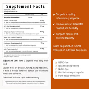 Muscle & Joint Support Supplement – Botanical Formula for Healthy Inflammatory Response | 6 Research-Backed Botanicals | Organic Turmeric | 60 Capsules | Sana Herbal Sana Herbal SciencesBuy Supplements Australia