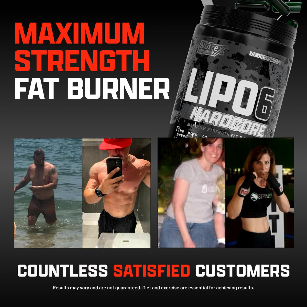 Nutrex Research Lipo-6 Hardcore – Metabolism & Energy Support – 60 Capsules
