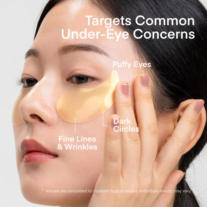 TEREZ & HONOR 24K Gold Retinol Eye Masks - 60 Hydrogel Patches (30 Pairs)