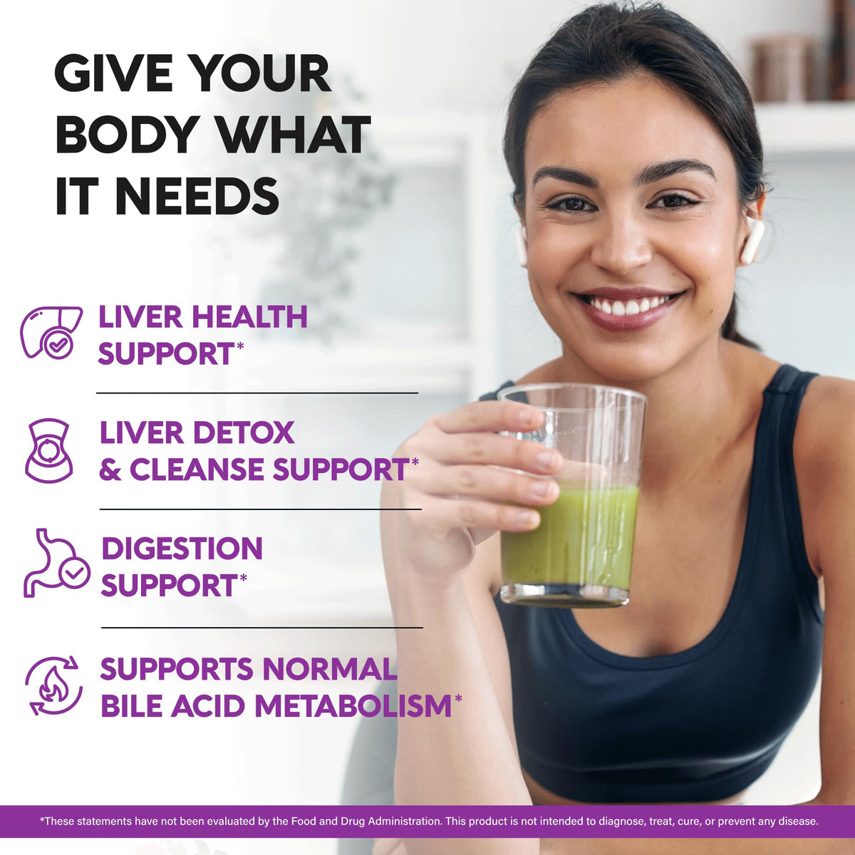 Liver Cleanse & Detox 1250 mg - Milk Thistle 80 % Silymarin - Dandelion - Artichoke - TUDCA - Glutathione & NAC - Liver Health & Bile Production Support - Lab Tested, Vegan - Made in USA - 60 Capsules