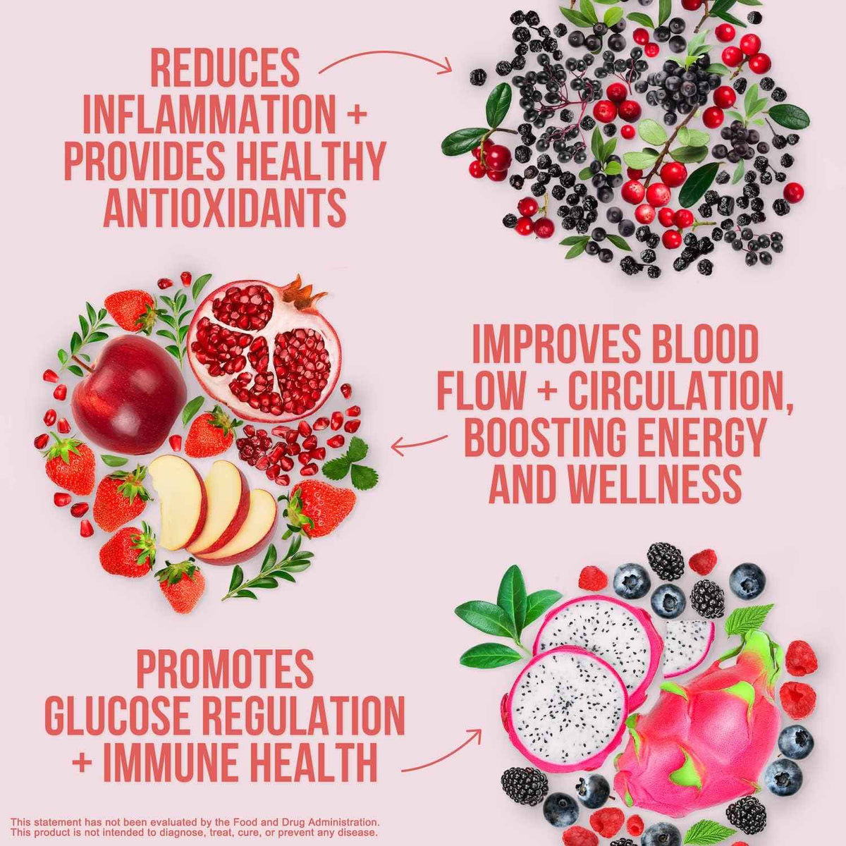NAKED Reds Superfood Powder - Healthy, Energizing Polyphenol Fruit Powder Mix, No Fillers, No Additives, Vegan, Non-GMO, Gluten Free - 28 Servings