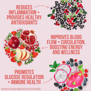 NAKED Reds Superfood Powder - Healthy, Energizing Polyphenol Fruit Powder Mix, No Fillers, No Additives, Vegan, Non-GMO, Gluten Free - 28 Servings