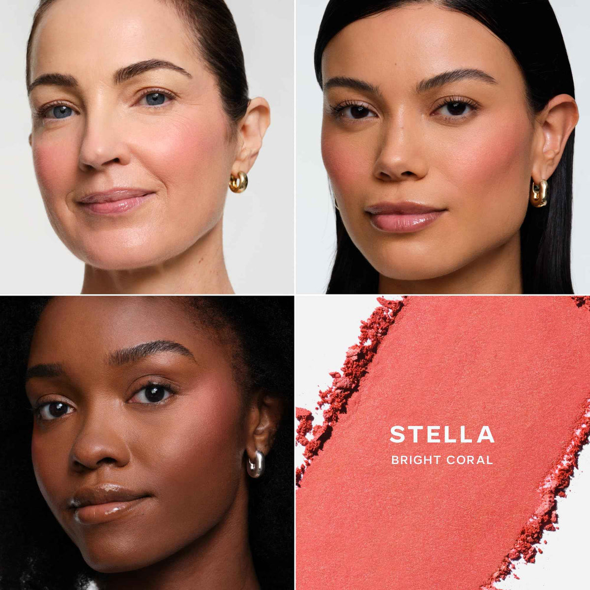Saie Cheek Flush Duo - Dew Liquid Blush (.40 oz, Poppy), SuperSuede Baked Powder Blush (.01 oz, Stella) - Layerable, Skin-Nourishing Blushes for a Seamless Radiant Finish