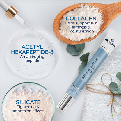 Plexaderm Rapid Reduction Eye Serum - 3 Full Size Tubes - Instant Visible Reduction of Eye Bags, Wrinkles & Dark Circles
