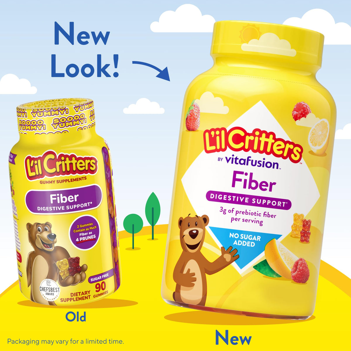 L'il Critters Kids Fiber Gummy Bears Supplement, 90 Count