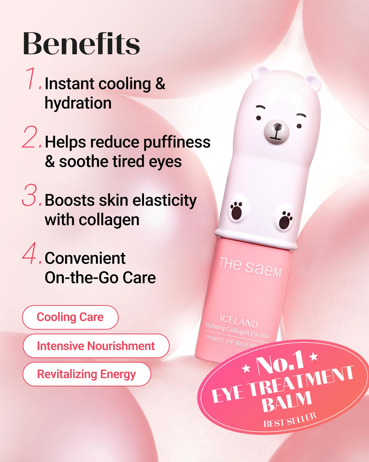 theSAEM Iceland Hydrating Collagen Eye Stick - Firming & Smoothing (0.38 oz)