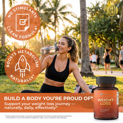 Weight Loss Pills for Women & Men – GLP-1 Support Diet Pills with Garcinia Cambogia - Effective Appetite Suppressant - Metabolism Booster – Belly Fat Burner for Men & Women - Made in the USA