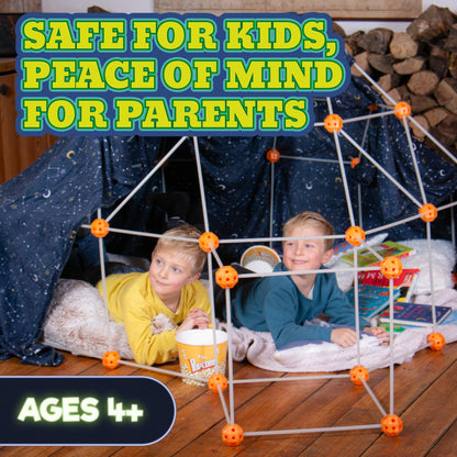 KiddyPlay Mega Forts - 130 Piece Fort Building Kit for Kids