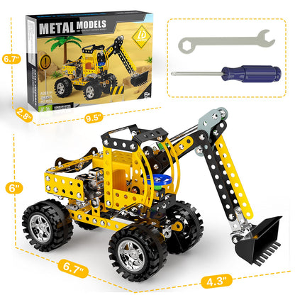 Lucky Doug Stem Building Projects Toys for Kids Boys 8 9 10 11 12 Year Old, Metal Building Construction Model kit, Building Blocks DIY Toy
