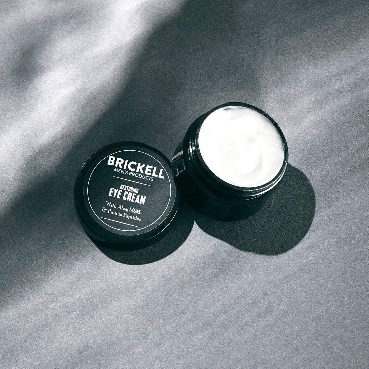 Brickell Men's Restoring Under Eye Cream - Natural & Organic Anti-Aging Eye Balm for Dark Circles, Puffiness & Wrinkles (0.5 oz, Unscented)