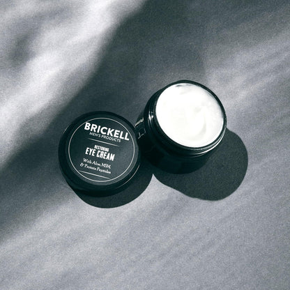 Brickell Men's Restoring Under Eye Cream - Natural & Organic Anti-Aging Eye Balm for Dark Circles, Puffiness & Wrinkles (0.5 oz, Unscented)