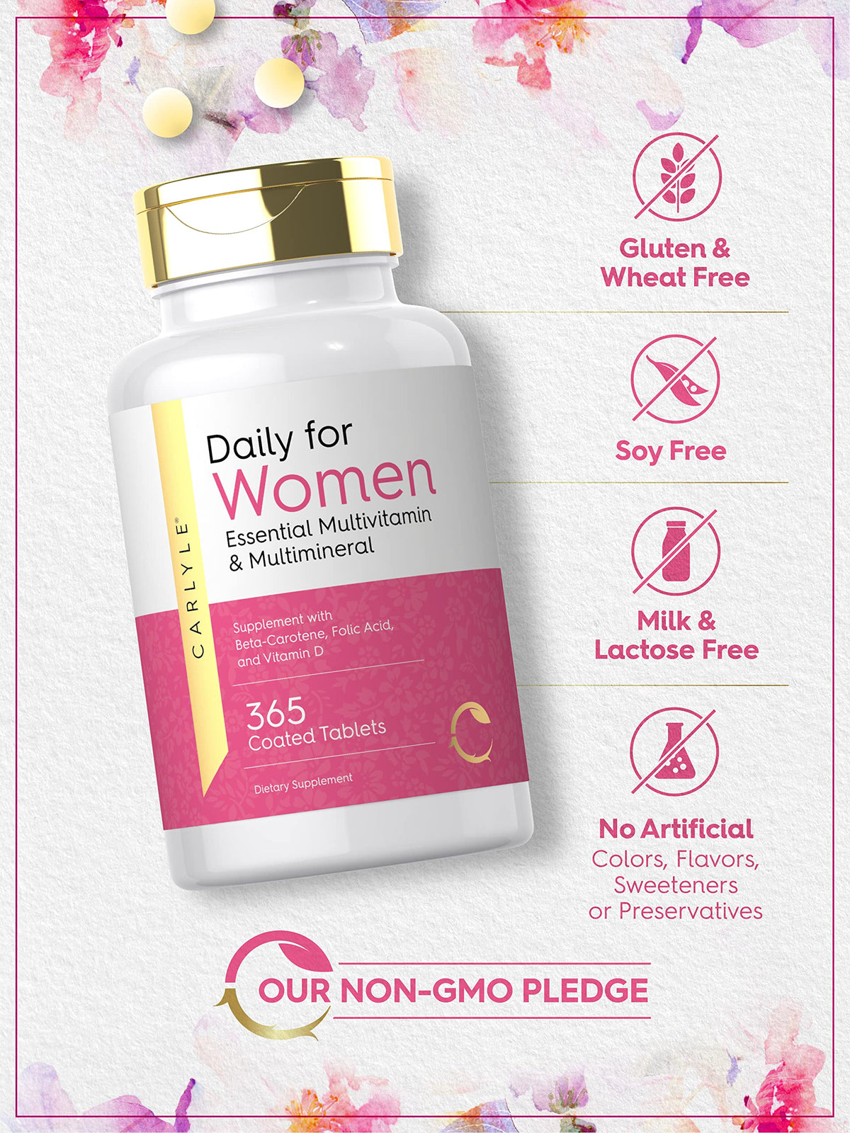 Carlyle Multivitamin and Multimineral for Women | 365 Tablets