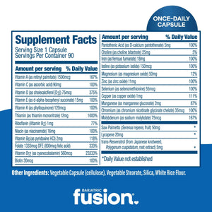 Bariatric Fusion One Per Day Bariatric Multivitamin with Iron for Men | with Prostate and Heart Support Vitamins* | Bariatric Fusion
