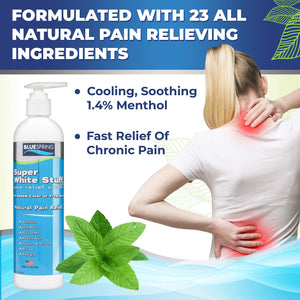 Emu Therapy Super White Stuff OTC 12-oz. Pump Bottle - Natural, Made in USA, Paraben-Free, Works in As Little As 5 Minutes for Joint/Muscle Pain, Backaches, Sprains/Strains, Bruises & More Emu TherapyBuy Supplements Australia
