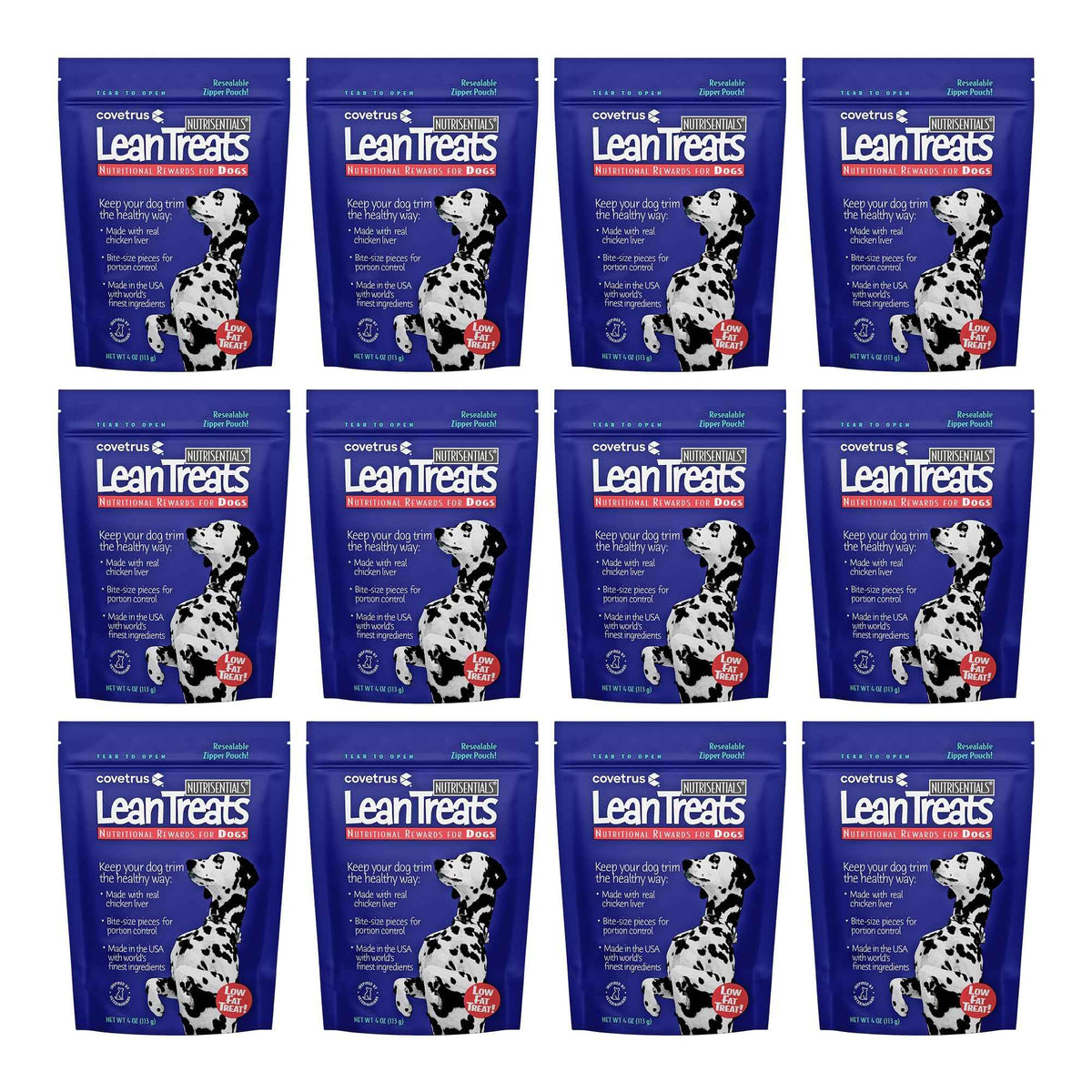 Covetrus Nutrisential Lean - Small, Medium & Large Dogs (K9) - Nutritional Low Fat, Bite-Size - Soft Chicken Flavor - Chicken Flavor - 3 Pack - 4oz