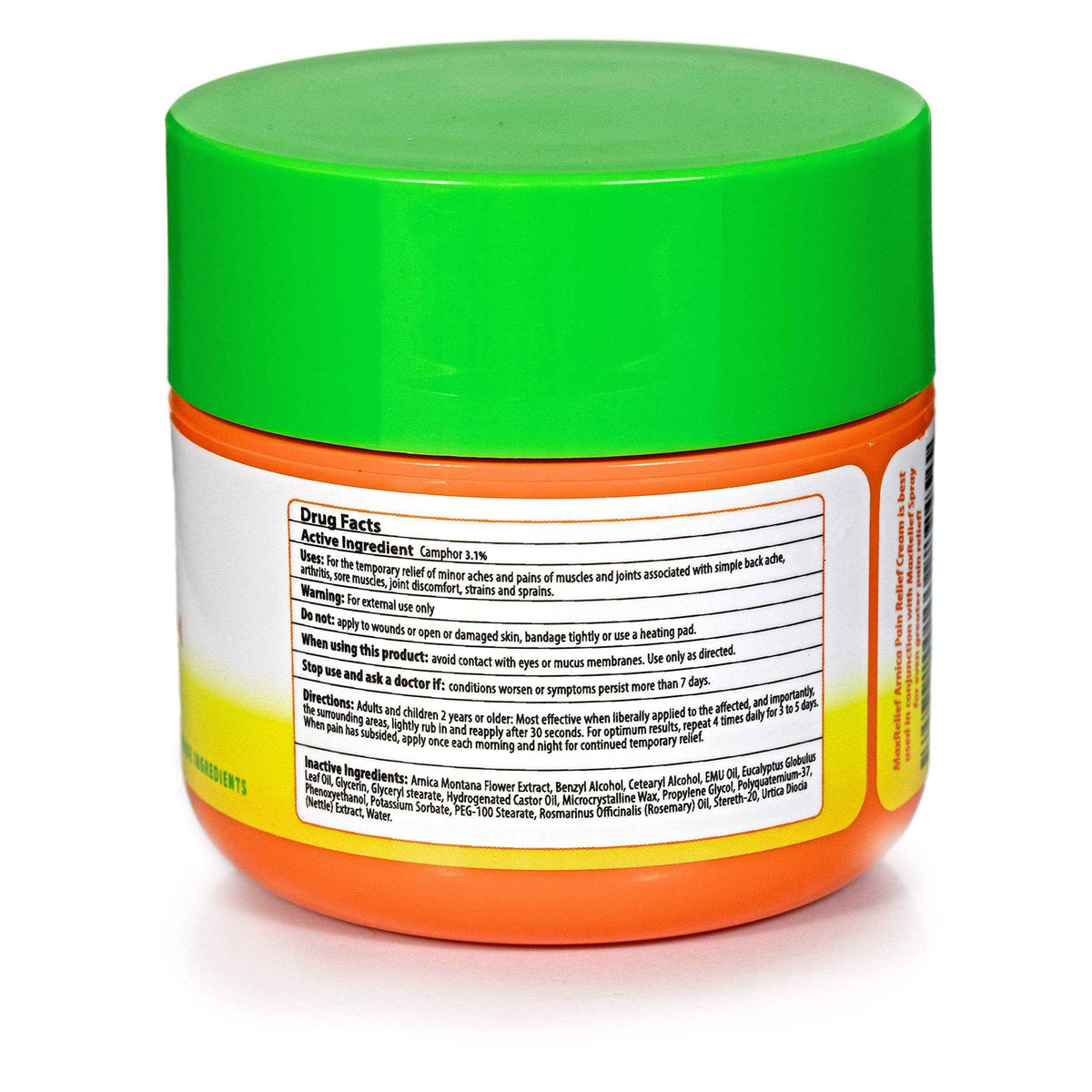 MaxRelief Arnica Montana Pain Cream - Advanced Formula for Deep Relief - Soothe Knee, Joint & Muscle Pain - Reduce Swelling, Joint Inflammation Fibromyalgia & Plantar Fasciitis Relief - Emu Oil 2oz