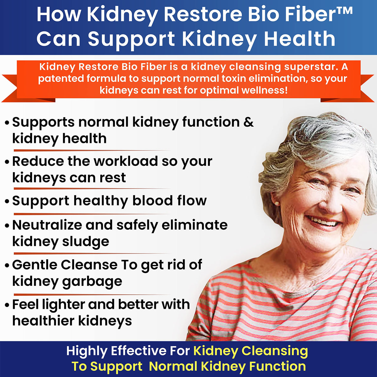 Bio Fiber, Kidney Cleanse Detox & Repair - Restorative Kidney Support & Kidney Supplement to Remove Waste, Kidney Health Supplement - Add to Tea for Kidney Health - 2.5 LBS