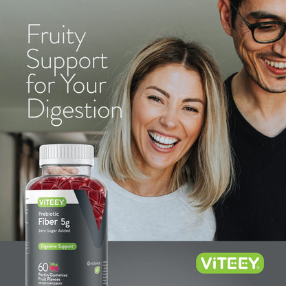 Viteey Prebiotic Fiber Gummies for Adults, 5g