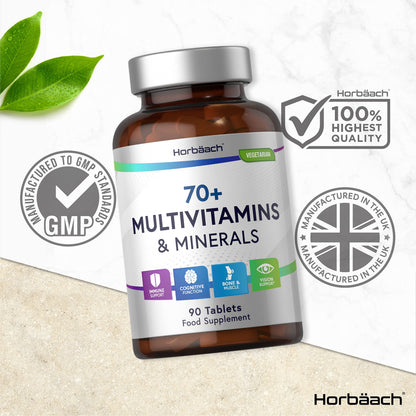 Multivitamin 70 Plus Tablets | 90 Count | with Essential Vitamins and Minerals | for Men and