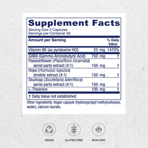 Vitanica, GABA Ease, Calming Support, Vegan, 60 Capsules VitanicaBuy Supplements Australia