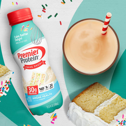 Premier Protein Shake, Cake Batter, 30g Protein, 1g Sugar, 24 Vitamins & Minerals