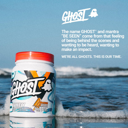 GHOST Clear Whey Isolate Protein Powder, Blue Raspberry - 1.4 LB Tub, 25G of Whey Protein - Post Workout Drink for Muscle Gain & Recovery - Sugar Free, Soy Free & Zero Fat, 20 Servings