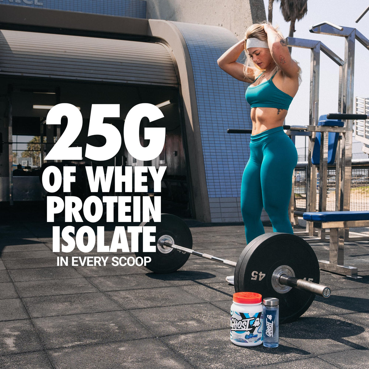 GHOST Clear Whey Isolate Protein Powder, Blue Raspberry - 1.4 LB Tub, 25G of Whey Protein - Post Workout Drink for Muscle Gain & Recovery - Sugar Free, Soy Free & Zero Fat, 20 Servings