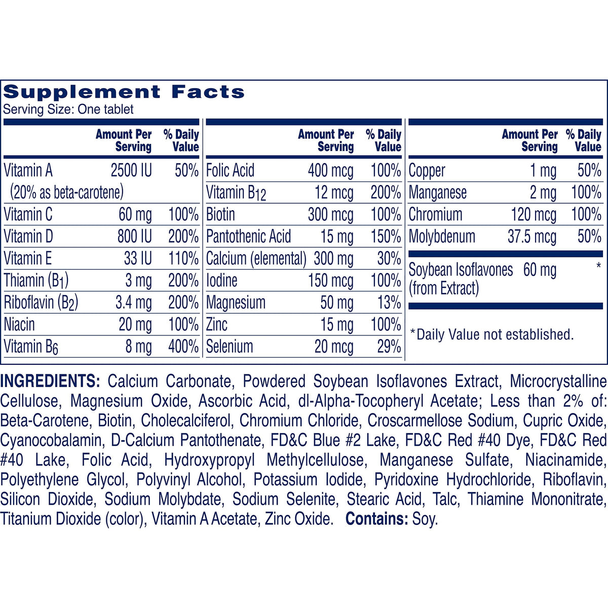 One A Day 1-A-Day Tabs Women's Meno Supp