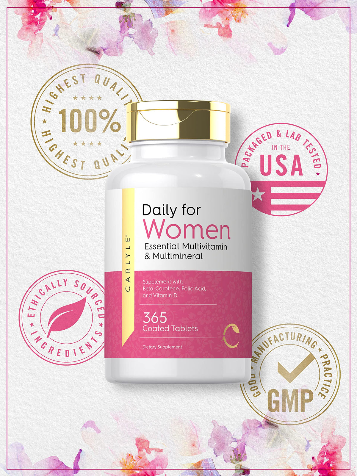 Carlyle Multivitamin and Multimineral for Women | 365 Tablets