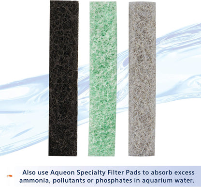 Aqueon Aquarium Fish Tank Replacement Filter Cartridges, Large - 3 Pack - Fish tank filter cartridge with activated carbon, rinse-install tab, change every 4 weeks, fits canister filter 200-400