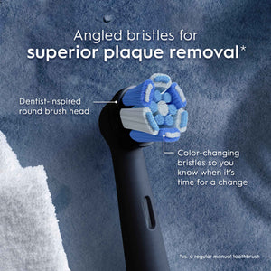 Oral-B iO Series Ultimate Clean Electric Toothbrush Replacement Brush Heads for an Oral-B Electric Toothbrush, 2 Count, Black