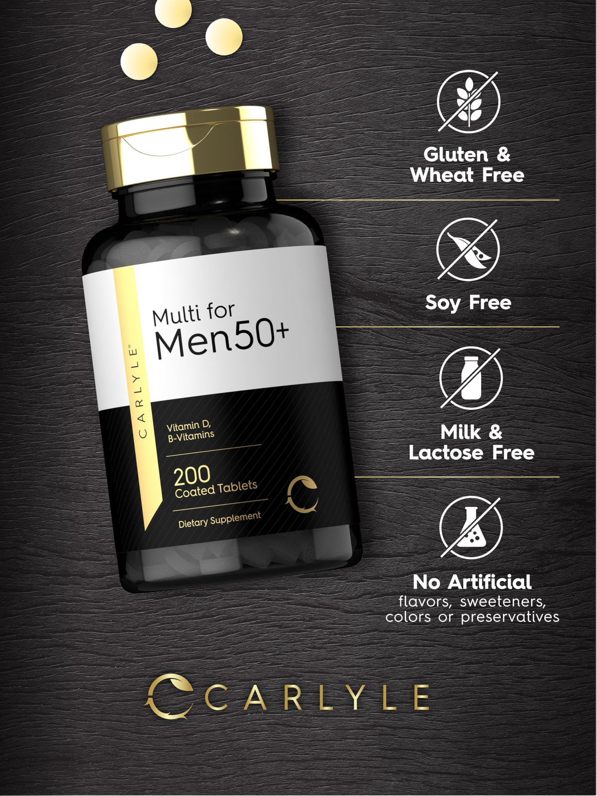 Carlyle Multivitamin for Men 50+ | 200 Count