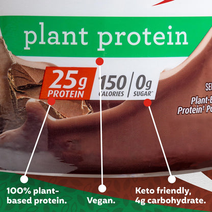Premier Protein Powder Plant Protein, Chocolate, 25g Plant-Based Protein, 0g Sugar