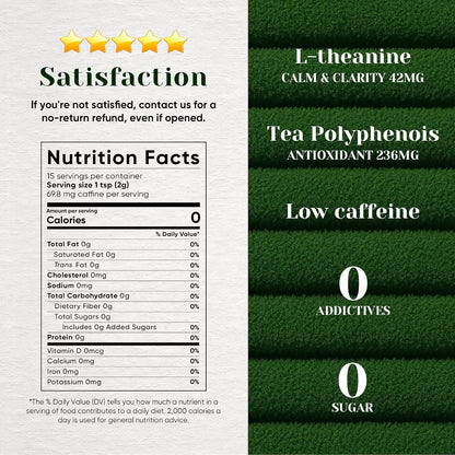 Ceremonial Grade Matcha Green Tea Powder, First Harvest, Shade Grown, 30g - 100% Pure Matcha Powder Ceremonial Grade, w/ No Additives, Unsweetened, Vegan, Gluten-Free, Smooth Flavor for Tea and Lattes