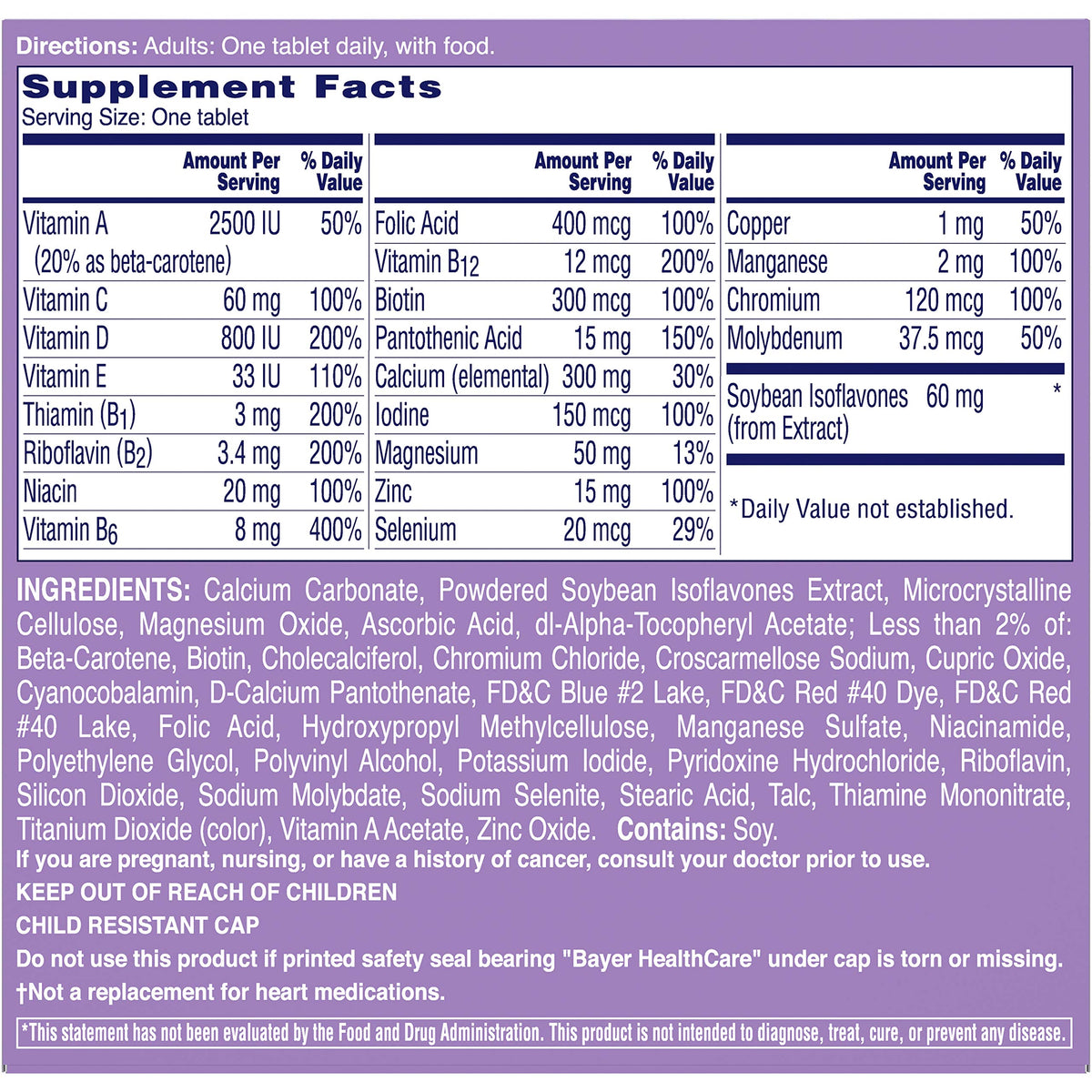 One A Day Women Menopause Size 50ct