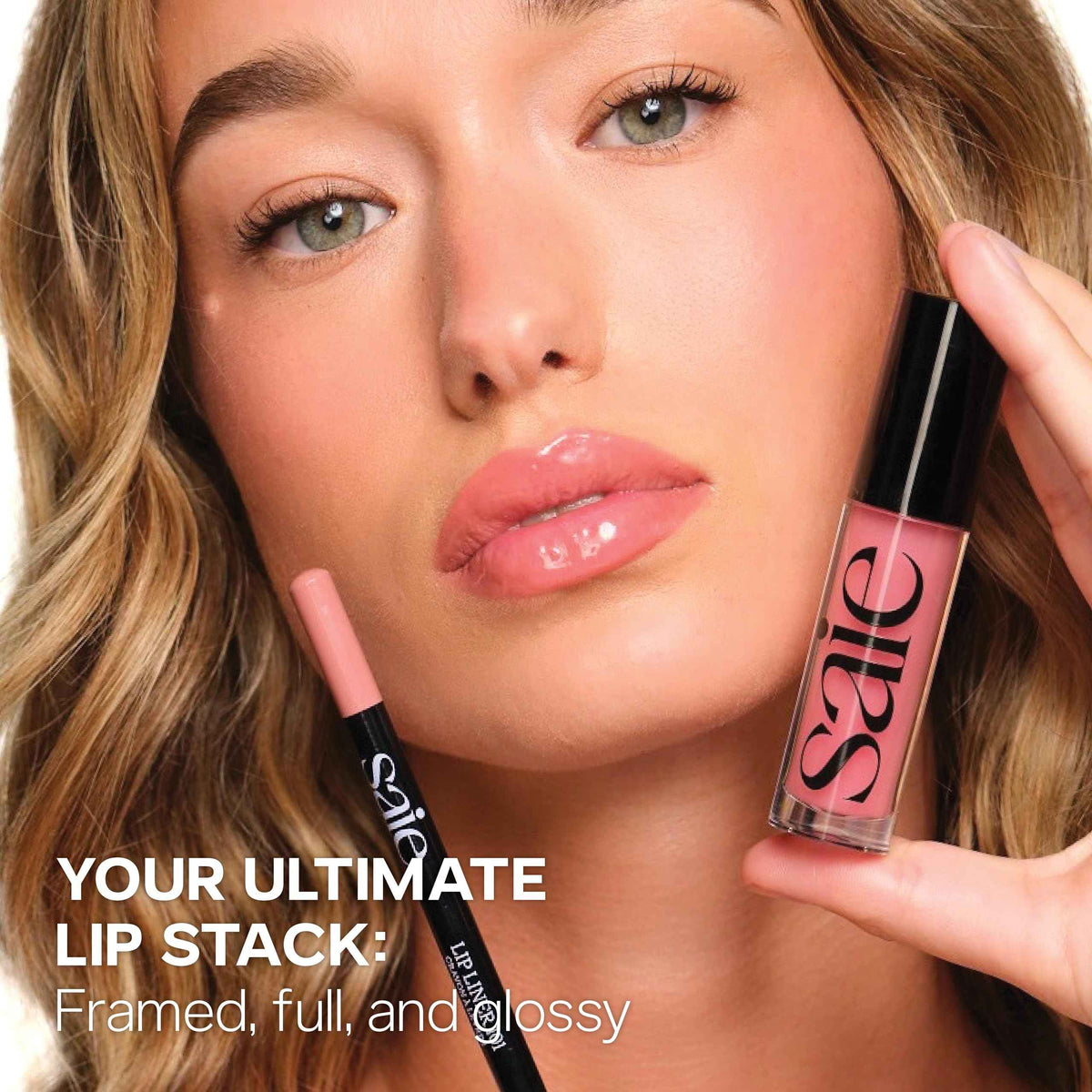 Saie Lip Liner 101 - Lip Pencil Made with a Creamy, Soft Matte Formula for a Naturally Framed or Fully Filled Look - Supercharged with Shea Butter & Jojoba Oil - Tease (.05 oz)