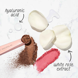 COVERGIRL TruBlend Skin Enhancer Baked Luminous Blush, with Hyaluronic Acid & White Rose Extract, Blends Seamlessly - Strawberry Drizzle (Bright Red with Light Red Swirls)