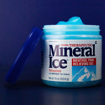 Mineral Ice - Original Therapeutic Menthol Pain Relief Gel. Greaseless with "Deepcold" Pain Reliever. Provides Cooling & Penetrating Relief for Arthritis, Simple Backache, Strains & Sprains (16 Ounce)