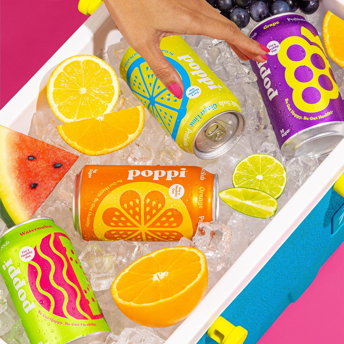 POPPI Sparkling Prebiotic Soda, Beverages w/Apple Cider Vinegar, Seltzer Water & Juice