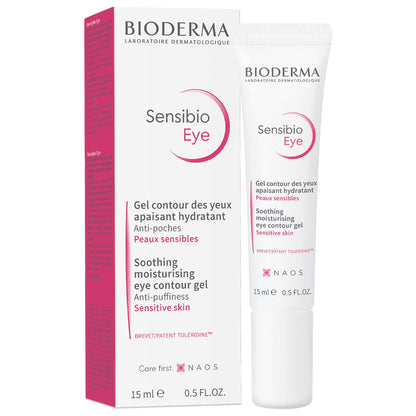 Bioderma Sensibio Eye Gel 15ml tube for sensitive and reactive eye areas.