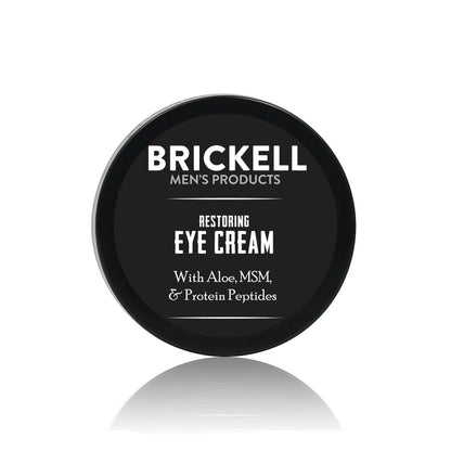Brickell Men's Restoring Under Eye Cream Jar - Premium Natural Anti-Aging Formula for Men