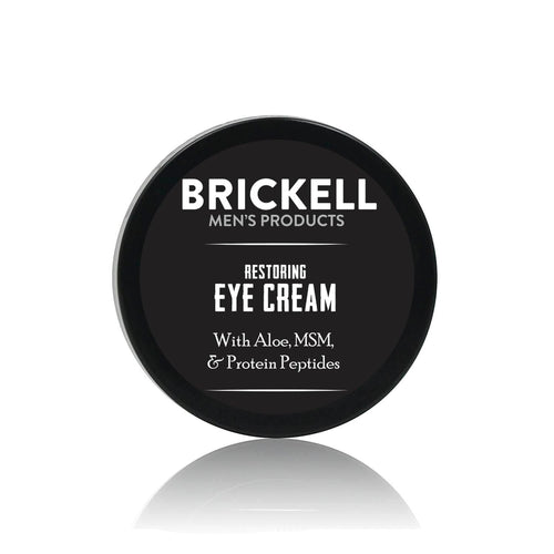 Brickell Men's Restoring Under Eye Cream Jar - Premium Natural Anti-Aging Formula for Men