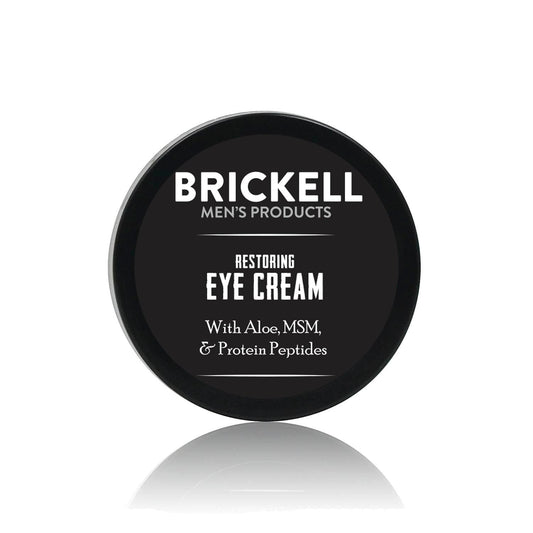 Brickell Men's Restoring Under Eye Cream Jar - Premium Natural Anti-Aging Formula for Men
