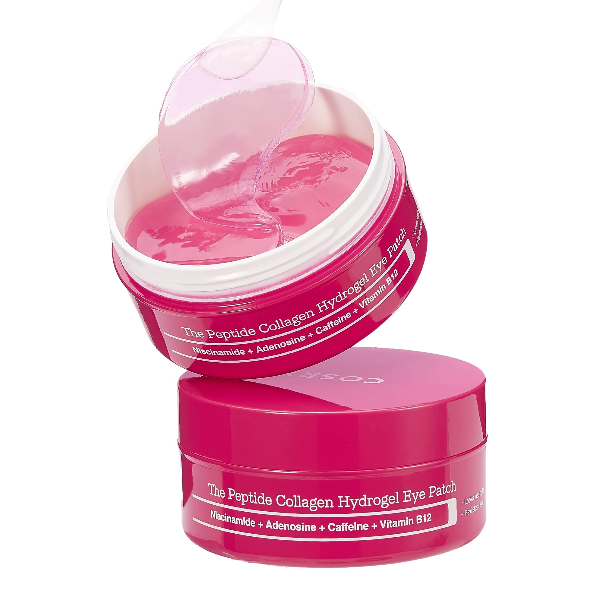COSRX Limited Pink Edition Pink Peptides Collagen Hydrogel Eye Patch 60 Count - Amazon Exclusive Korean Under Eye Mask