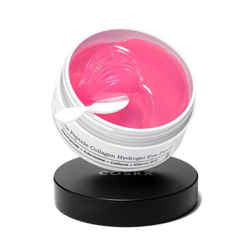COSRX Pink Peptides Collagen Hydrogel Eye Patch 60 Patches - Korean Under Eye Mask for Puffiness and Brightening