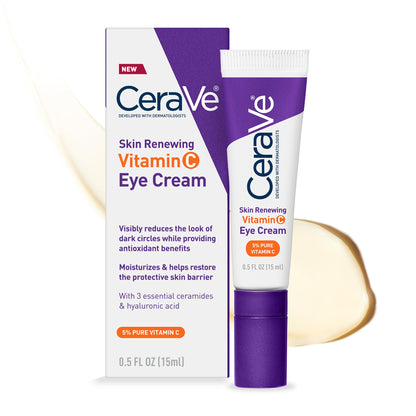 CeraVe Skin Renewing Vitamin C Eye Cream Tube - Brightening and Restoring Formula