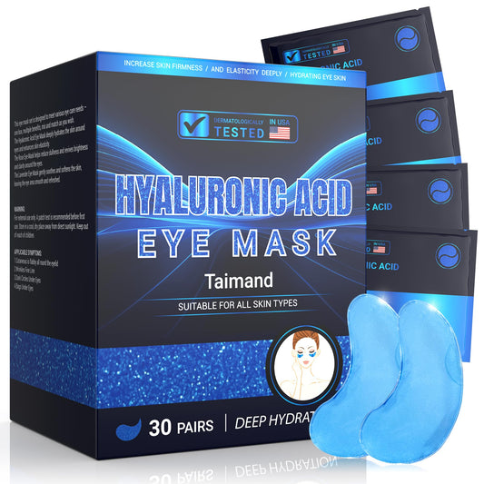 30 Pairs of Collagen and Hyaluronic Acid Under Eye Patches for Deep Hydration and Anti-Aging