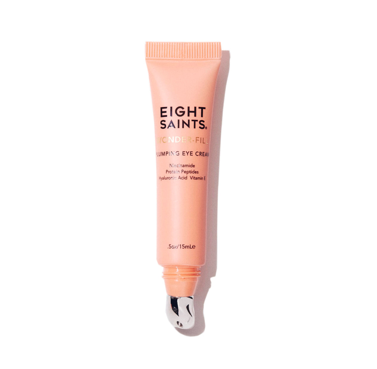 Eight Saints Wonder-fill Plumping Eye Cream 0.5 oz jar for natural anti-aging and hydration.