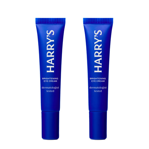 Pack of two 0.5 Fl Oz tubes of Harry's Brightening Under Eye Cream for dark circles and daily eye care.